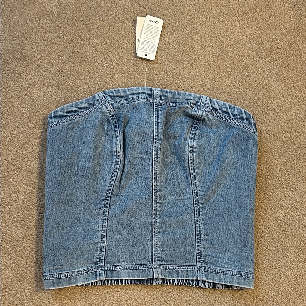 NWT Aerie Light Blue Denim Tube top